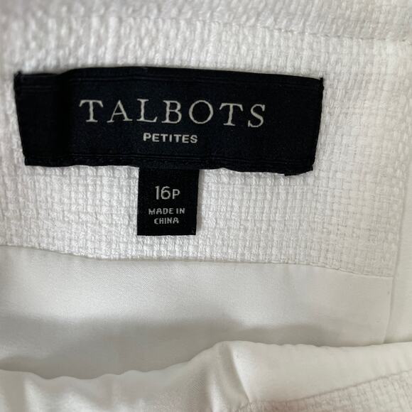 Talbots Cream Pencil Skirt Exposed Zipper - Picture 7 of 10